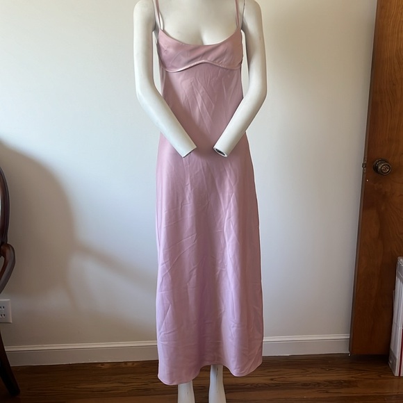 Micas Blush Pink Backless Maxi Dress Size M New With Tag - Picture 3 of 14
